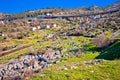Klis hillside village and Split motorway view
