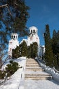 Klisura Monastery winter landscape, Bulgaria Royalty Free Stock Photo