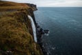 Klit Rock and Mealt Falls, Isle of Skyle. Scotland Royalty Free Stock Photo