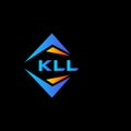 KLL abstract technology logo design on Black background. KLL creative initials letter logo concept Royalty Free Stock Photo