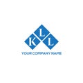 KLL letter logo design on WHITE background. KLL creative initials letter logo concept. Royalty Free Stock Photo