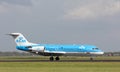 KLM Air France fokker 70 cityhopper landing