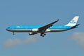KLM Airbus A330 Landing Royalty Free Stock Photo
