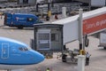 KLM Airfrance Plane Going Tot Connect With A Sluice At Schiphol Airport The Netherlands 25-5-2022