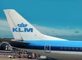 KLM airplane on airport.