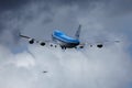 KLM plane taking off from runway Royalty Free Stock Photo