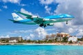 KLM Asia Royal Dutch Airlines Boeing 747-400 airplane Sint Maarten airport Royalty Free Stock Photo