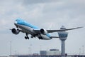 KLM Boeing B787 Dreamliner plane taking off from Polderbaan, Amsterdam Airport Schiphol AMS Royalty Free Stock Photo