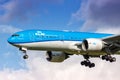 KLM Boeing 777-200ER airplane at Amsterdam Schiphol airport in the Netherlands