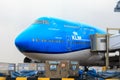 KLM Boeing 747 at the gate