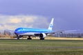 KLM Boeing 777 in new livery Royalty Free Stock Photo