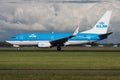 KLM Boeing 737-700 PH-BGI passenger plane departure at Amsterdam Schipol Airport Royalty Free Stock Photo