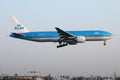 KLM Boeing plane taking off from Polderbaan, Amsterdam Airport Schiphol AMS Royalty Free Stock Photo