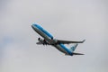 KLM Boeing 737 taking off Royalty Free Stock Photo