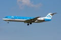 KLM Cityhopper Fokker 100 Royalty Free Stock Photo