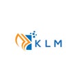 KLM credit repair accounting logo design on white background. KLM creative initials Growth graph letter logo concept. KLM business