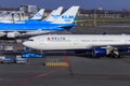KLM and Delta Airlines Royalty Free Stock Photo