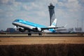 KLM Embraer plane takes off