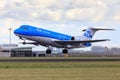 KLM Fokker 70 new livery Royalty Free Stock Photo