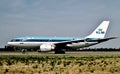 KLM A310 landing at Bologna Guglielmo Marconi Airport , , ItalyBLQ LIPE on July 7 , 1993.