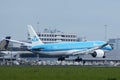 KLM landing, Schiphol Amsterdam, Boeing Dreamliner