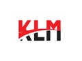 KLM Letter Initial Logo Design Vector Illustration