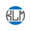 KLM letter logo design on white background. KLM creative initials circle logo concept. KLM letter design