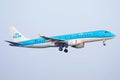 KLM Boeing plane taking off from Polderbaan, Amsterdam Airport Schiphol AMS Royalty Free Stock Photo