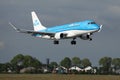 KLM plane taking off from airport Royalty Free Stock Photo