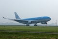 KLM plane taking off from airport Royalty Free Stock Photo