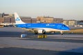 KLM Embraer 175 at Frankfurt Royalty Free Stock Photo