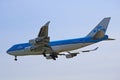 KLM Royal Dutch Airlines Boeing 747-400 About To Land