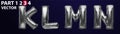 KLMN silver foil letter balloons on dark background. Silver alphabet balloon logotype, icon. Metallic Silver KLMN Balloons. Text