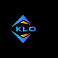KLO abstract technology logo design on Black background. KLO creative initials letter logo concept Royalty Free Stock Photo