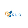 KLO credit repair accounting logo design on white background. KLO creative initials Growth graph letter logo concept. KLO business