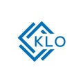 KLO letter logo design on white background. KLO creative circle letter logo concept.