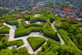 Klodzko Fortress - aerial view. Klodzko, Lower Silesia, Poland