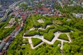 Klodzko Fortress - aerial view. Klodzko, Lower Silesia, Poland