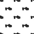 Klogs icon in black style isolated on white background. Shoes pattern stock vector illustration.