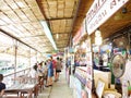 Klong Lat Mayom Floating Market, the old market in Thailand have a lot of eating food and dessert. Royalty Free Stock Photo