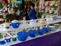 Klong Lat Mayom Floating Market, the old market in Thailand have a lot of eating food and dessert. Royalty Free Stock Photo