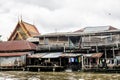 Klong poor people river chao Phraya Bangkok Royalty Free Stock Photo