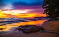 Klong Prao Beach during Sunset in koh Chang, Trat, Thailand Royalty Free Stock Photo