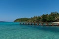 Wooden sea jetty - tropical paradise island bridge