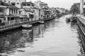 The Klongs beside the Chao phraya River of Bangkok Thailand