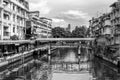 The Klongs beside the Chao phraya River of Bangkok Thailand