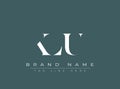 KLU abstract letter logo design Royalty Free Stock Photo