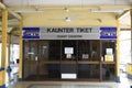 Kluang train tickets and customer services counter at Kluang KTM Train Station in Johor
