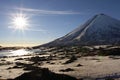 Kluchevskoy volcano. Royalty Free Stock Photo