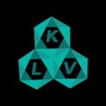 KLV creative minimalist letter logo. KLV unique vector initials alphabet letter logo design Royalty Free Stock Photo